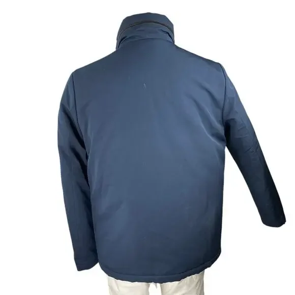 Kenneth Cole Mens Blue Full Zip Long Sleeve Water Resistant Puffer Coat Jacket M